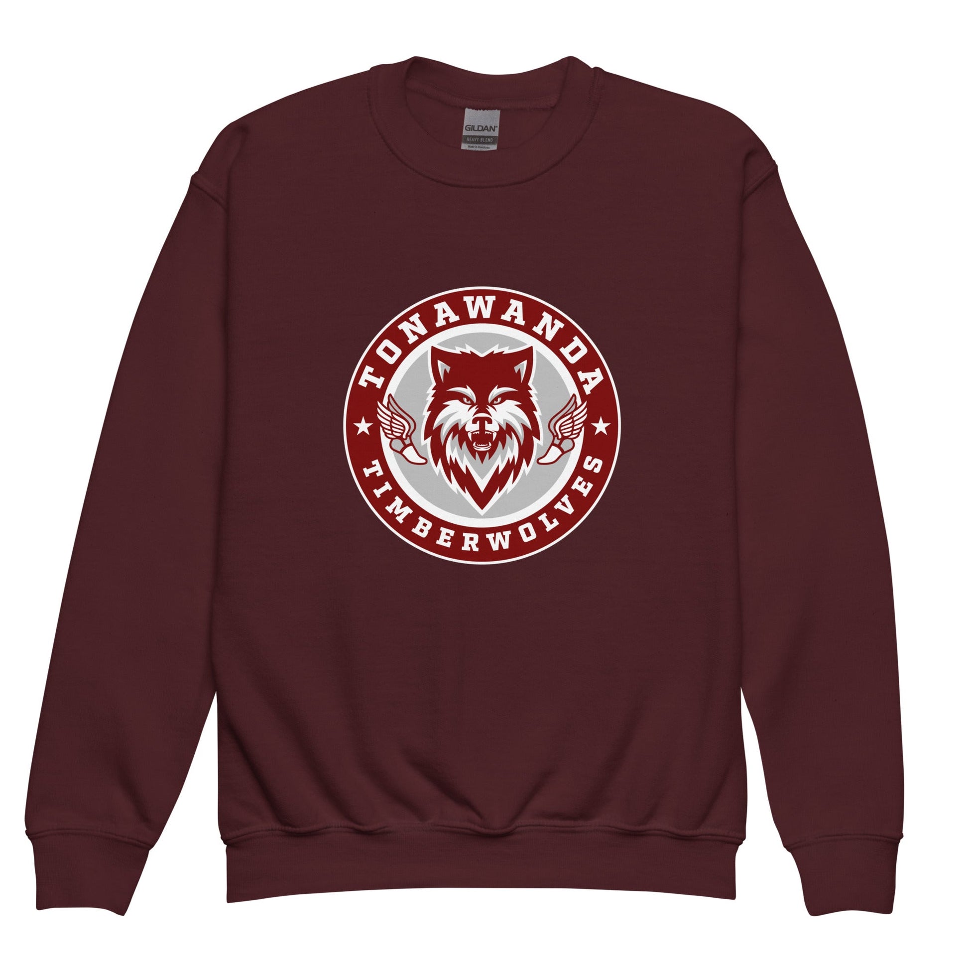 Classic | Youth Sweatshirt | Tonawanda High School Track and Field | Mascot Badge Logo