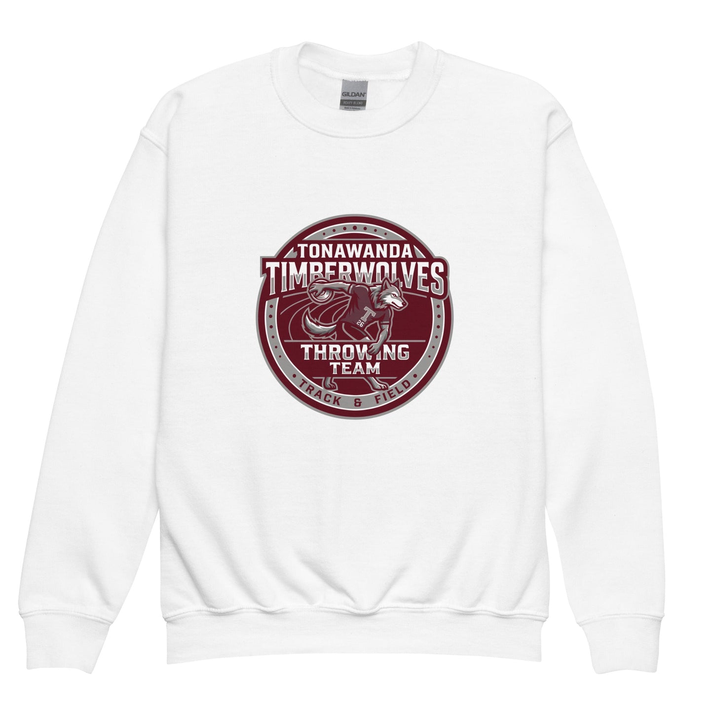 Classic | Youth Sweatshirt | Tonawanda High School Track and Field | Throwing Team Logo