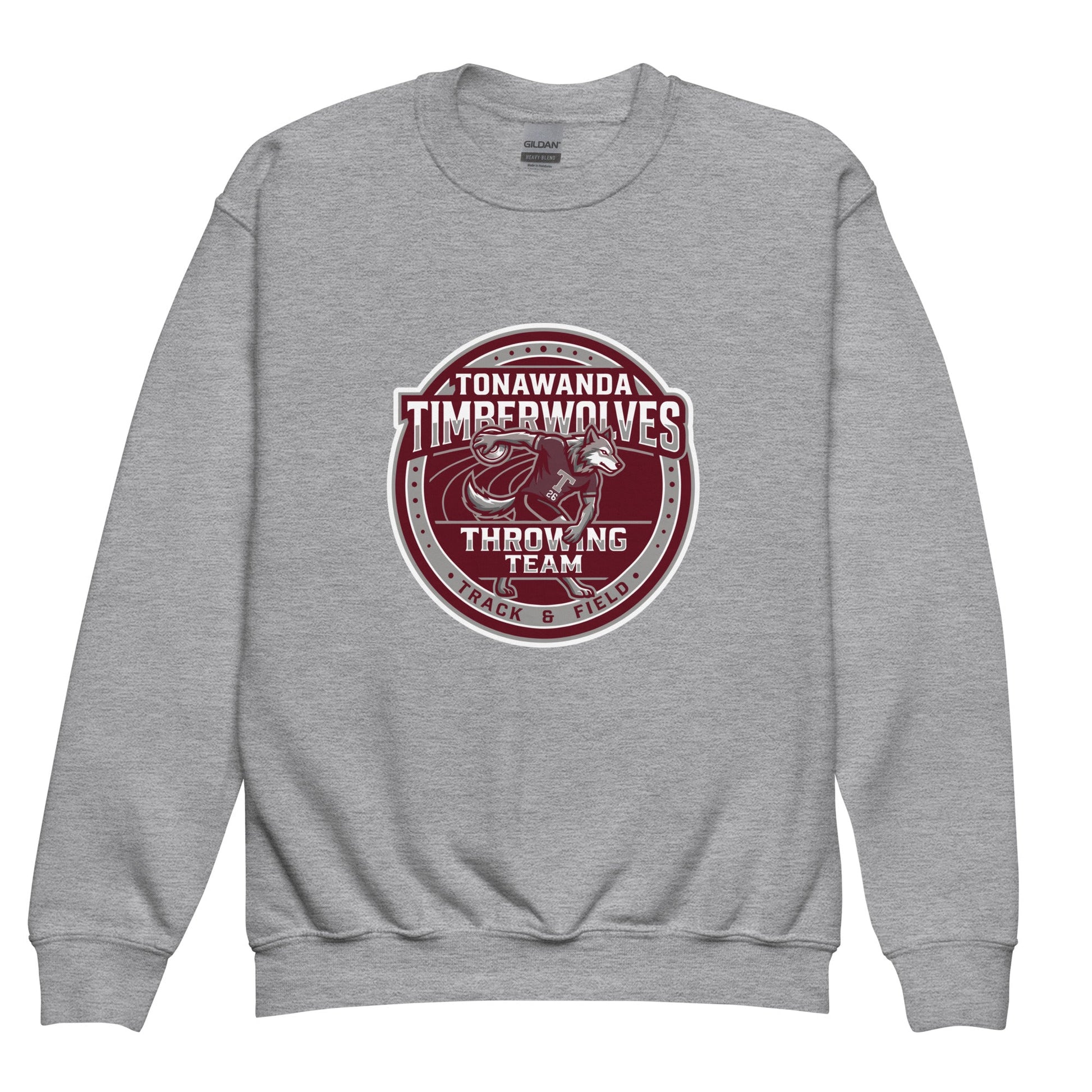 Classic | Youth Sweatshirt | Tonawanda High School Track and Field | Throwing Team Logo
