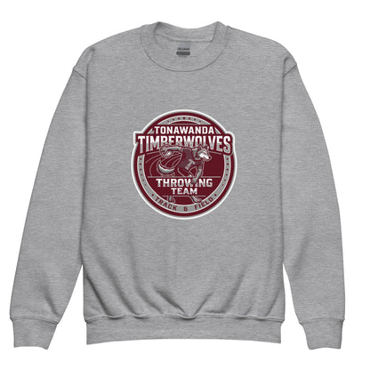 Classic | Youth Sweatshirt | Tonawanda High School Track and Field | Throwing Team Logo