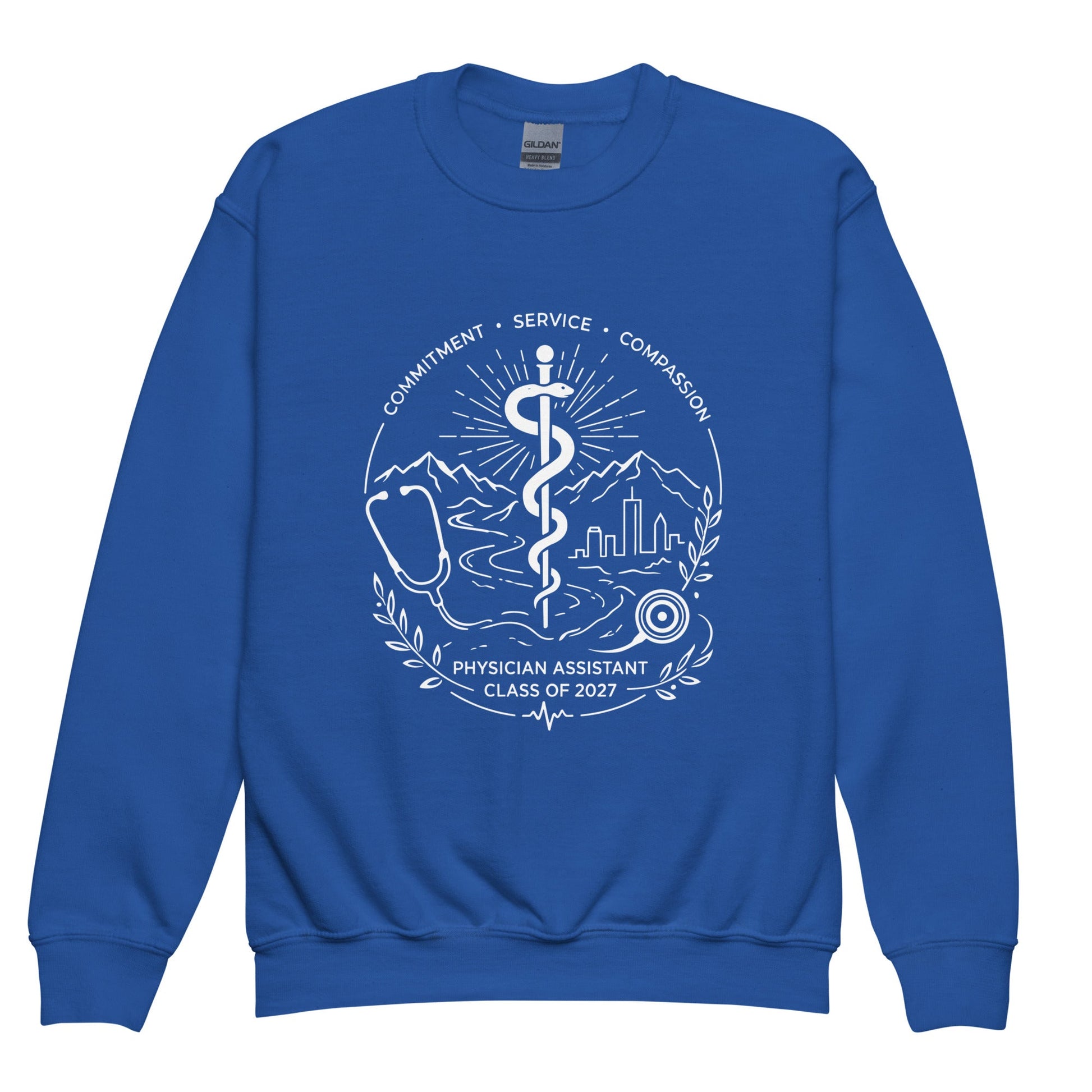 Classic | Youth Sweatshirt | Trine PA program | Crest Logo