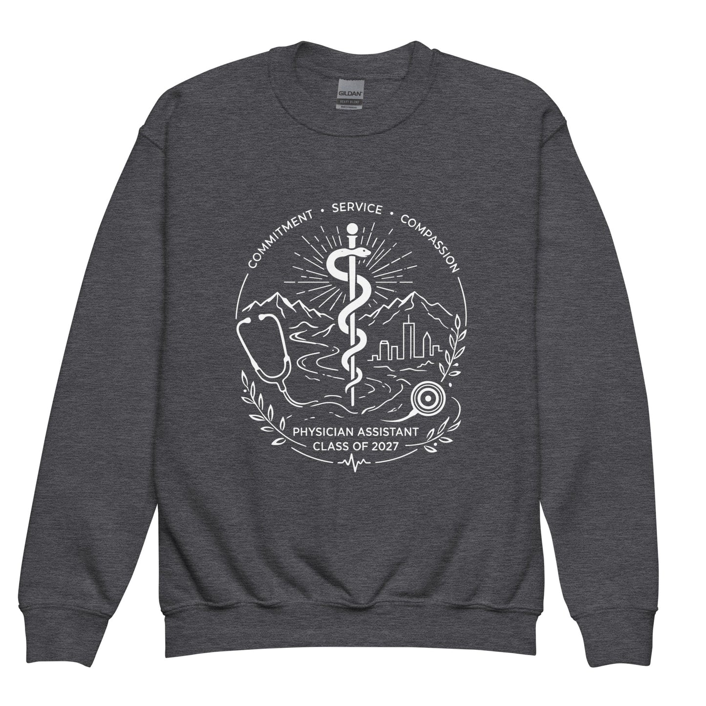 Classic | Youth Sweatshirt | Trine PA program | Crest Logo