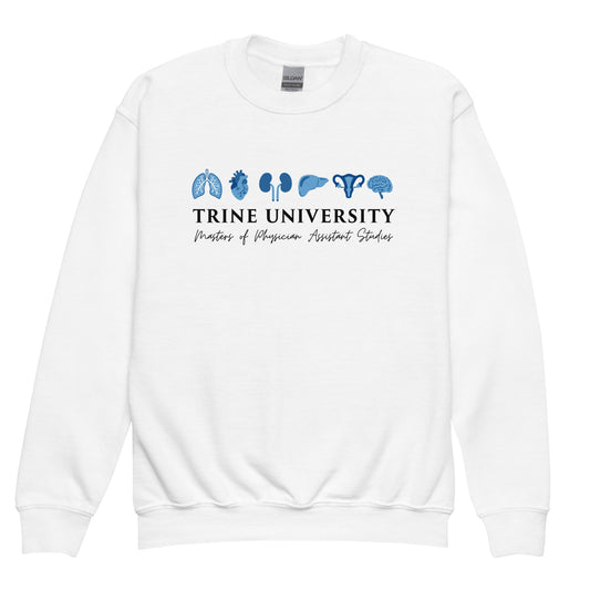 Classic | Youth Sweatshirt | Trine PA program | Modern Script Logo