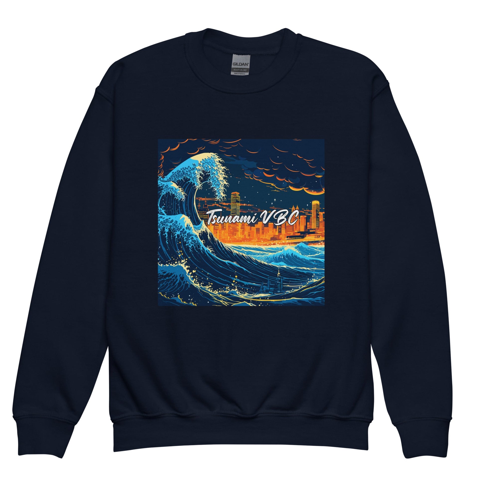 Classic | Youth Sweatshirt | Tsunami Volleyball Club | Glow Tide Athletics Logo