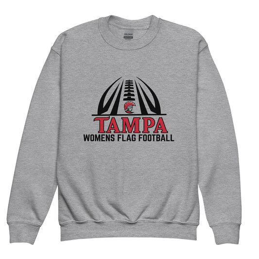 Classic | Youth Sweatshirt | University of Tampa Women's Flag Football | Football Logo