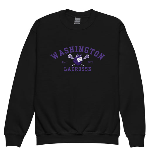 Classic | Youth Sweatshirt | UW Women's Club Lacrosse | Washington Lacrosse Logo