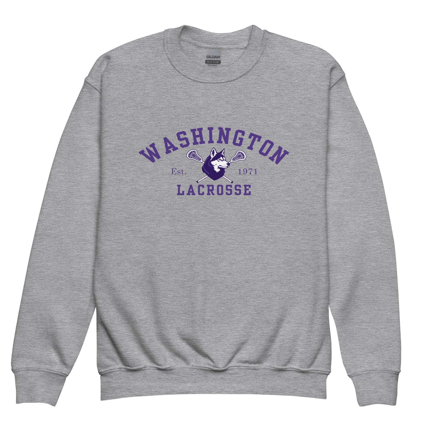 Classic | Youth Sweatshirt | UW Women's Club Lacrosse | Washington Lacrosse Logo