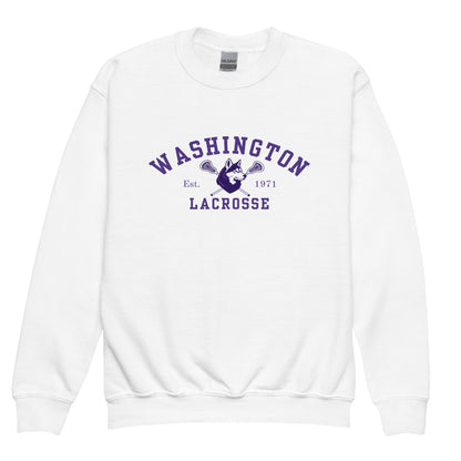 Classic | Youth Sweatshirt | UW Women's Club Lacrosse | Washington Lacrosse Logo