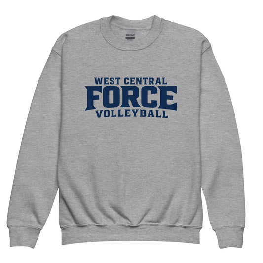 Classic | Youth Sweatshirt | West Central Force Volleyball | Blue Logo