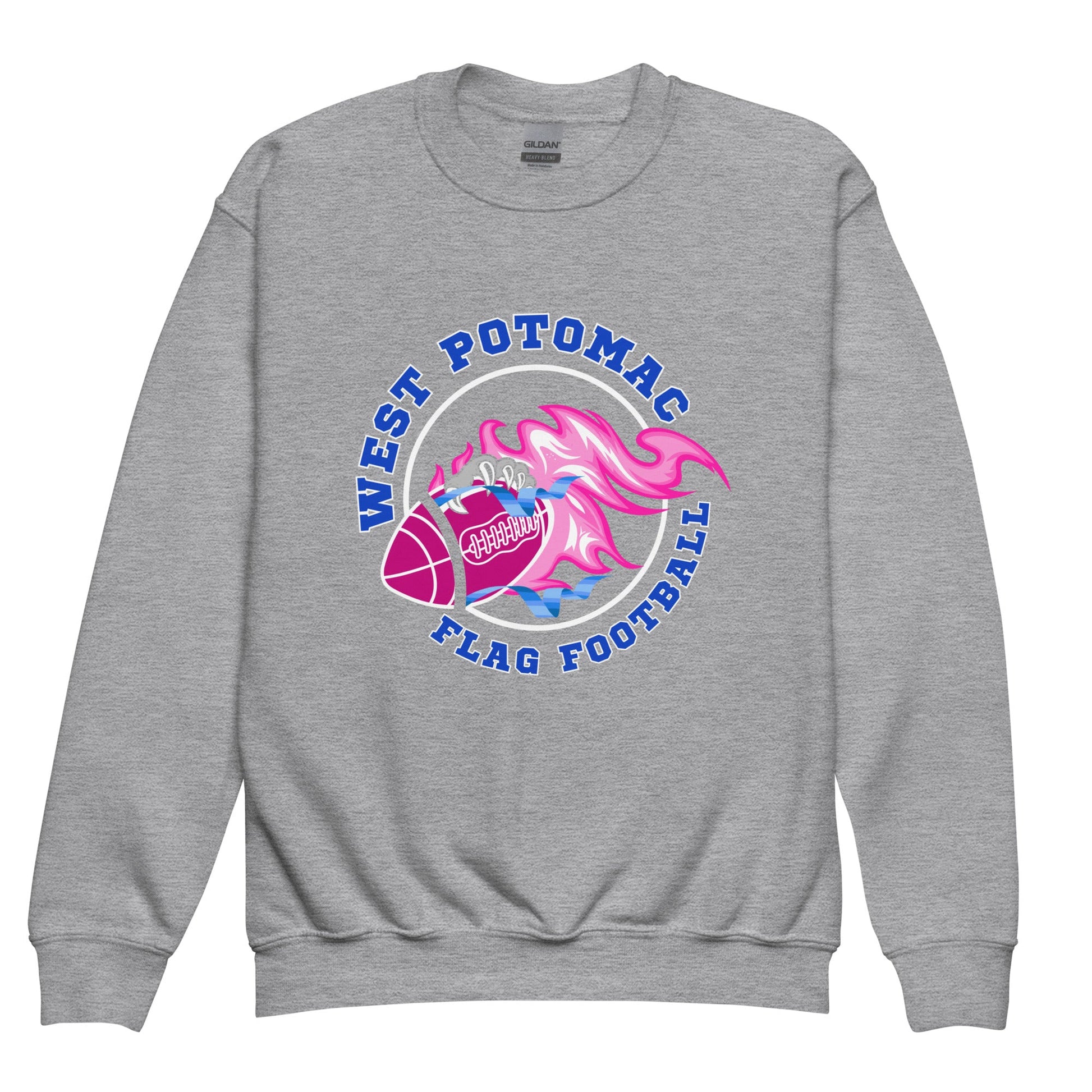 Classic | Youth Sweatshirt | West Potomac Flag Football | Crest Logo