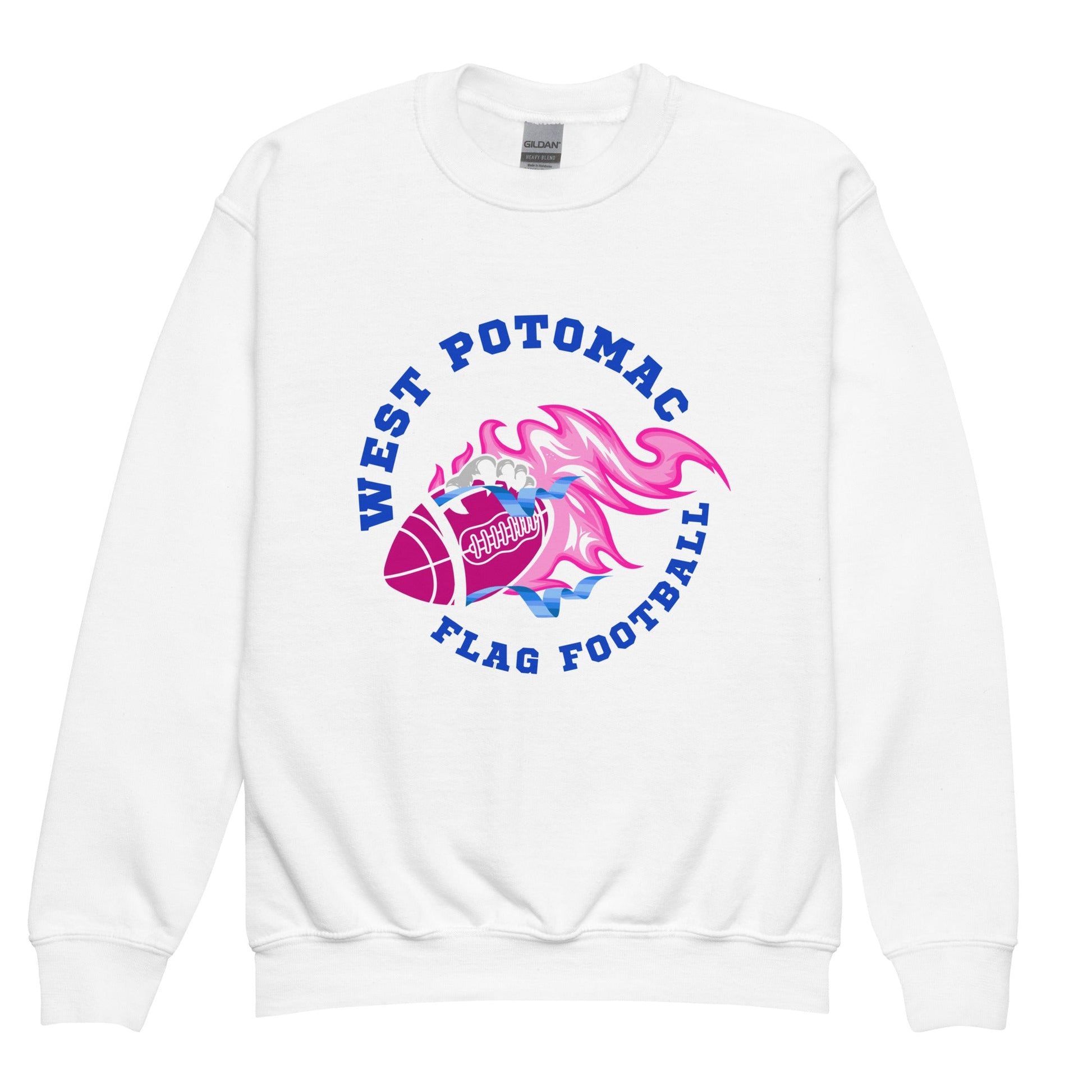 Classic | Youth Sweatshirt | West Potomac Flag Football | Crest Logo