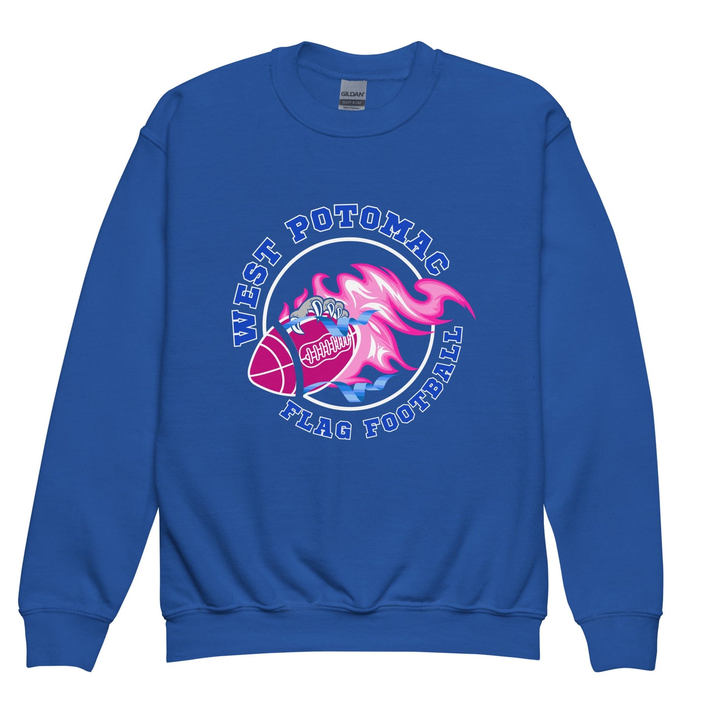 Classic | Youth Sweatshirt | West Potomac Flag Football | Crest Logo