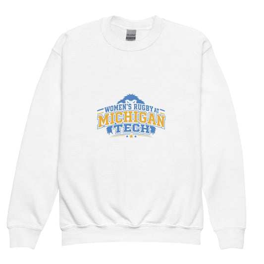 Classic | Youth Sweatshirt | Women’s Rugby at Michigan Tech | Varsity Crest Logo