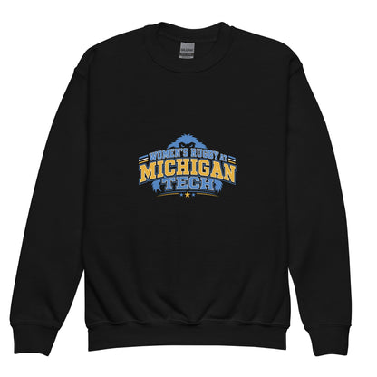Classic | Youth Sweatshirt | Women’s Rugby at Michigan Tech | Varsity Crest Logo