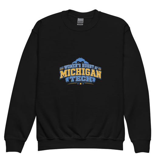 Classic | Youth Sweatshirt | Women’s Rugby at Michigan Tech | Varsity Crest Logo