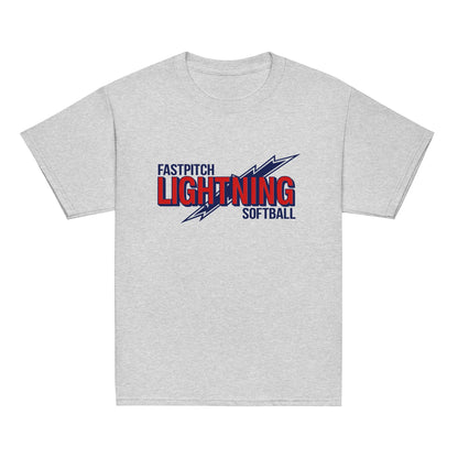 Classic | Youth T Shirt | Amherst Lightning Softball | Lightning Logo