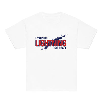 Classic | Youth T Shirt | Amherst Lightning Softball | Lightning Logo