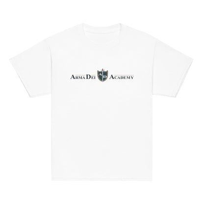 Classic | Youth T Shirt | Arma Dei Academy | Text Shield Logo