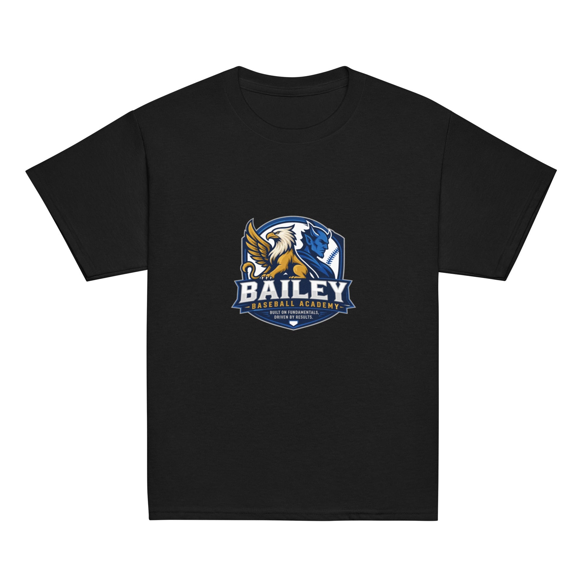 Classic | Youth T Shirt | Bailey Baseball Academy | Shield Logo