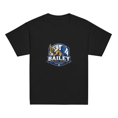 Classic | Youth T Shirt | Bailey Baseball Academy | Shield Logo