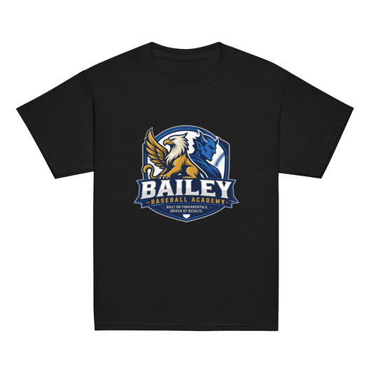 Classic | Youth T Shirt | Bailey Baseball Academy | Shield Logo