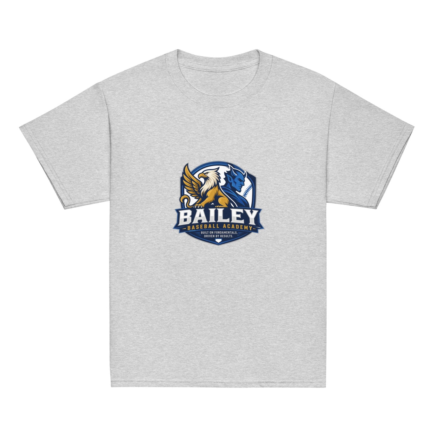 Classic | Youth T Shirt | Bailey Baseball Academy | Shield Logo