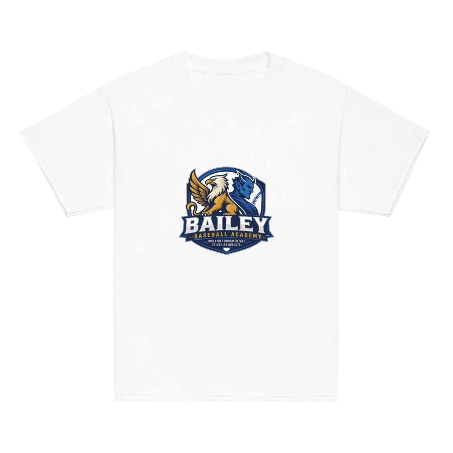 Classic | Youth T Shirt | Bailey Baseball Academy | Shield Logo