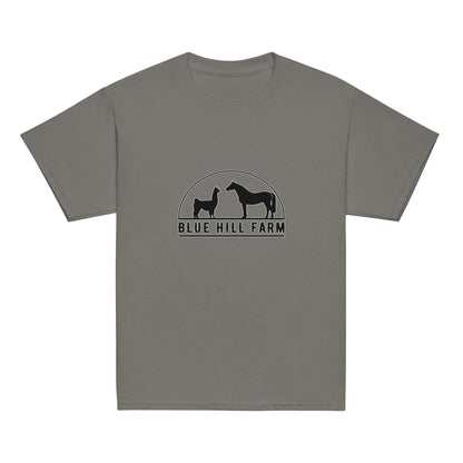 Classic | Youth T Shirt | Blue Hill Farm | Highland Silhouette Logo