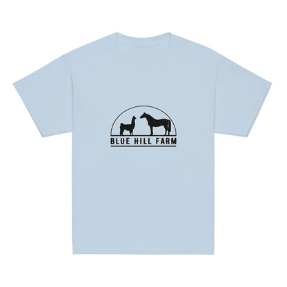 Classic | Youth T Shirt | Blue Hill Farm | Highland Silhouette Logo