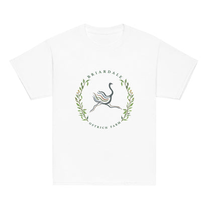 Classic | Youth T Shirt | Briardale Ostrich Farm | Crest Logo