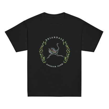 Classic | Youth T Shirt | Briardale Ostrich Farm | Crest Logo