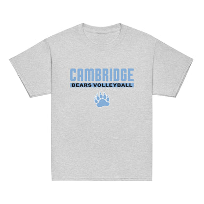 Classic | Youth T Shirt | Cambridge Volleyball | Script Paw Logo