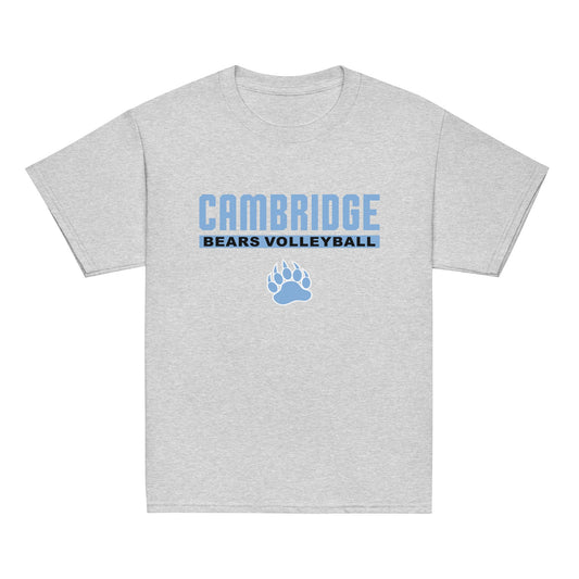 Classic | Youth T Shirt | Cambridge Volleyball | Script Paw Logo