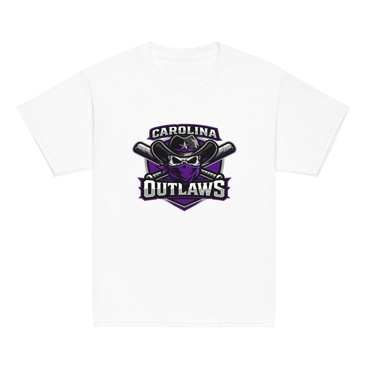 Classic | Youth T Shirt | Carolina Outlaws Baseball | Shield Logo