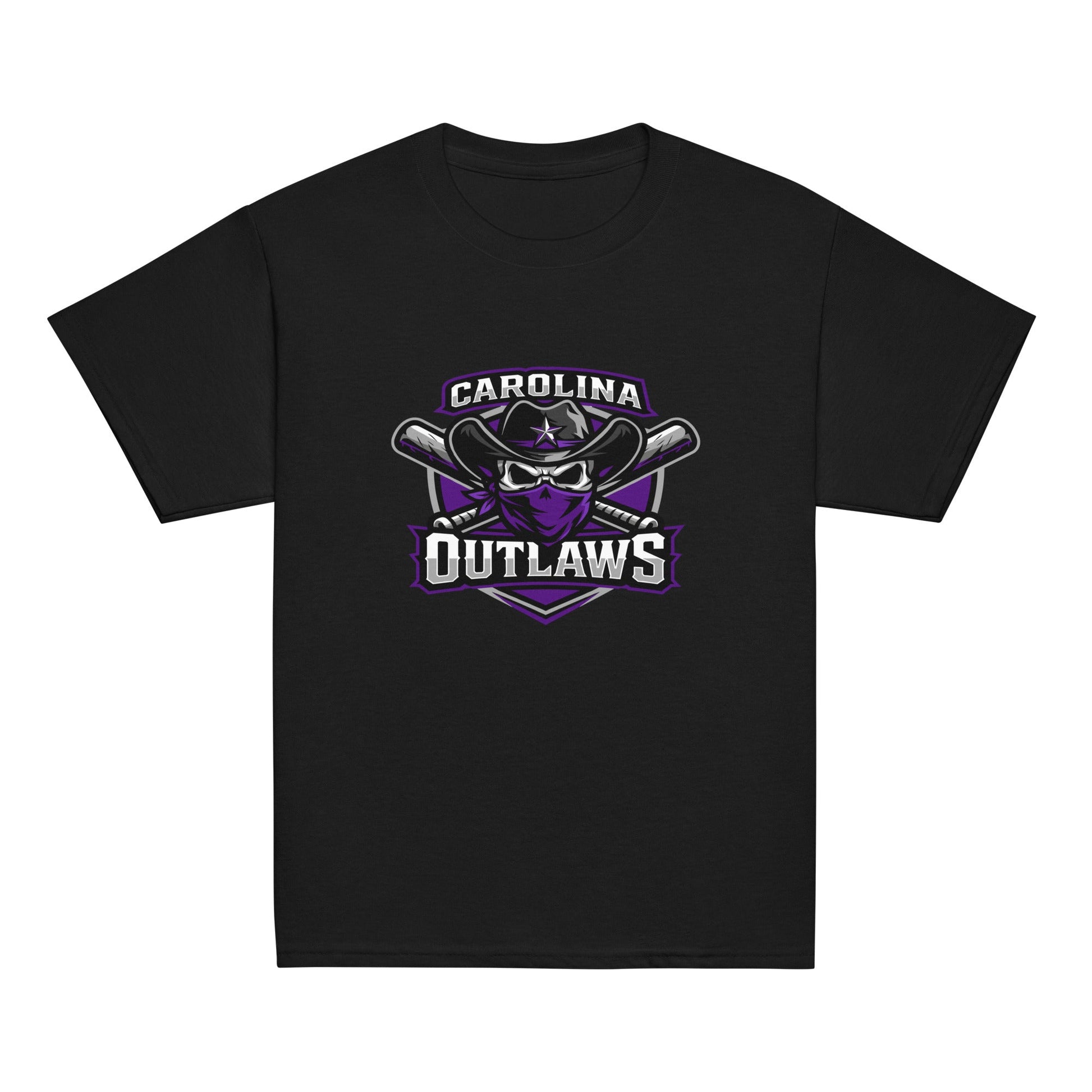 Classic | Youth T Shirt | Carolina Outlaws Baseball | Shield Logo