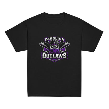 Classic | Youth T Shirt | Carolina Outlaws Baseball | Shield Logo