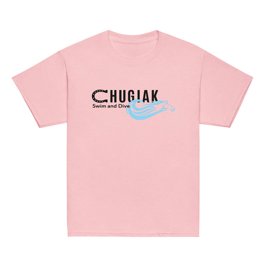 Classic | Youth T Shirt | Chugiak Mustang Swim & Dive | Crest Logo