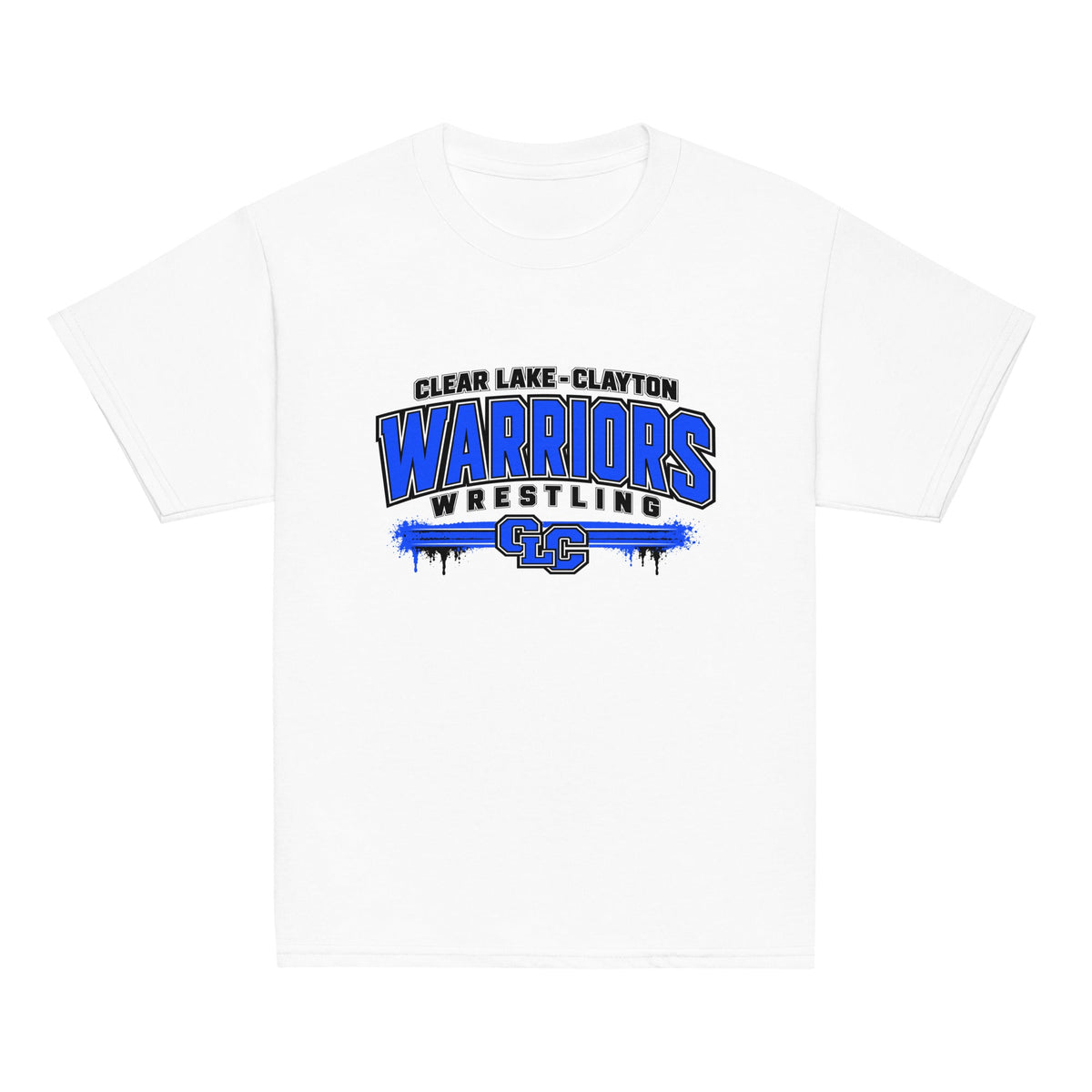 Classic | Youth T Shirt | Clear Lake - Clayton Wrestling | Warrior Crest Logo