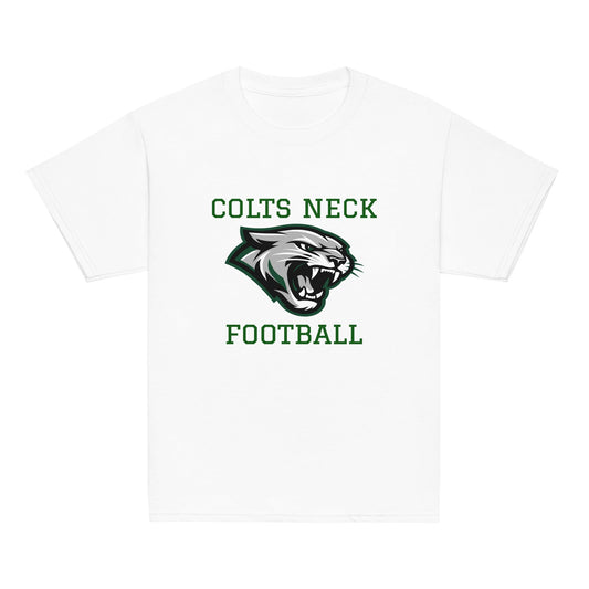 Classic | Youth T Shirt | Colts Neck Cougars | Youth Tackle Football (AYF) | Green Predator Logo