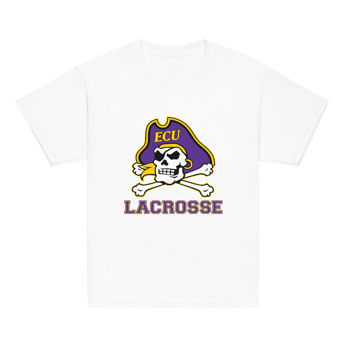 Classic | Youth T Shirt | ECU Club Womens Lacrosse | Ironclad Corsairs Logo