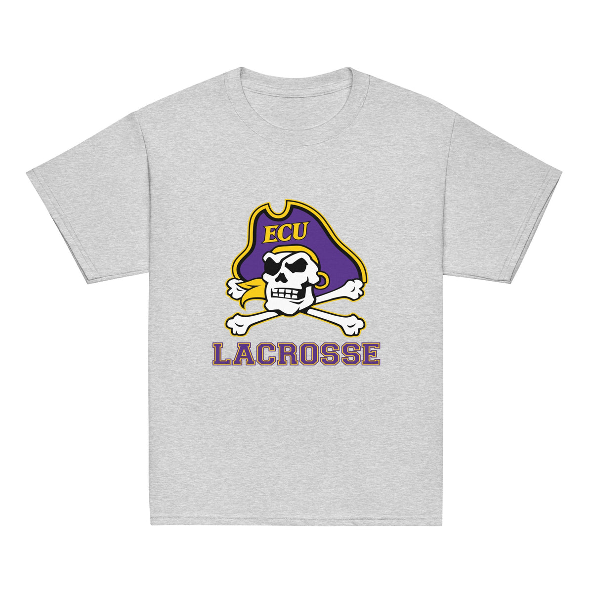 Classic | Youth T Shirt | ECU Club Womens Lacrosse | Ironclad Corsairs Logo