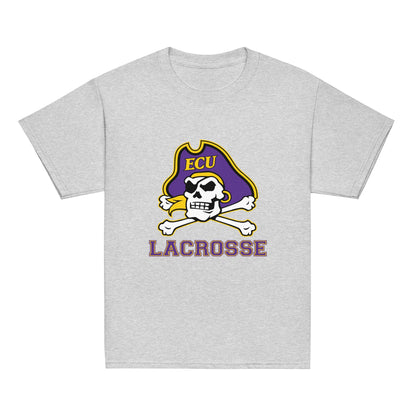 Classic | Youth T Shirt | ECU Club Womens Lacrosse | Ironclad Corsairs Logo