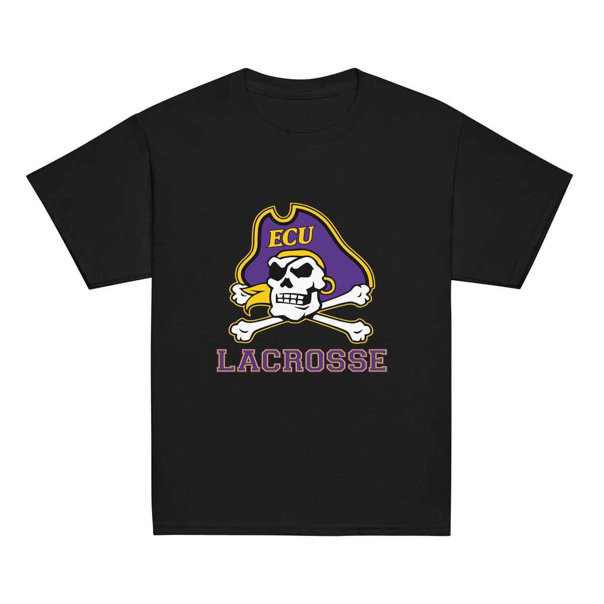 Classic | Youth T Shirt | ECU Club Womens Lacrosse | Ironclad Corsairs Logo