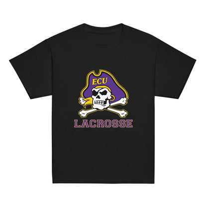 Classic | Youth T Shirt | ECU Club Womens Lacrosse | Ironclad Corsairs Logo