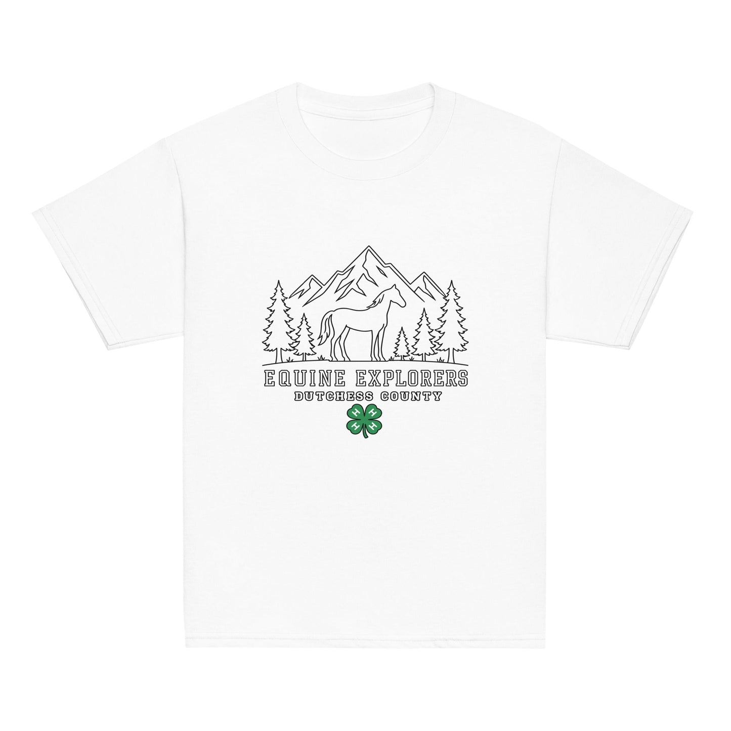 Classic | Youth T Shirt | Equine Explorers | Dutchess Crest Trailblazers Logo