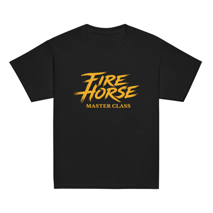Classic | Youth T Shirt | Fire Horse Masters | Modern Script Logo