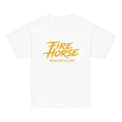Classic | Youth T Shirt | Fire Horse Masters | Modern Script Logo