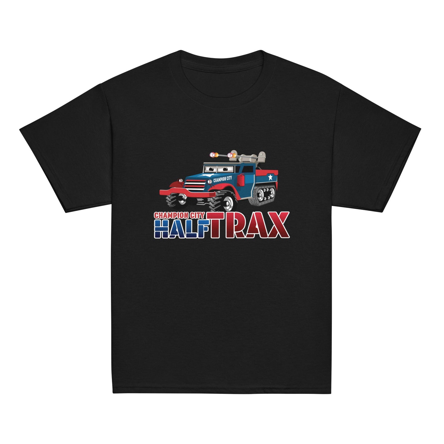 Classic | Youth T Shirt | Half Trax Baseball | Mascot Logo