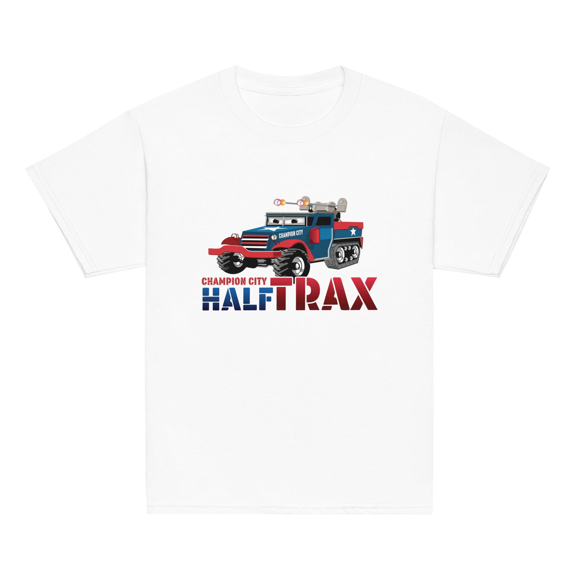 Classic | Youth T Shirt | Half Trax Baseball | Mascot Logo