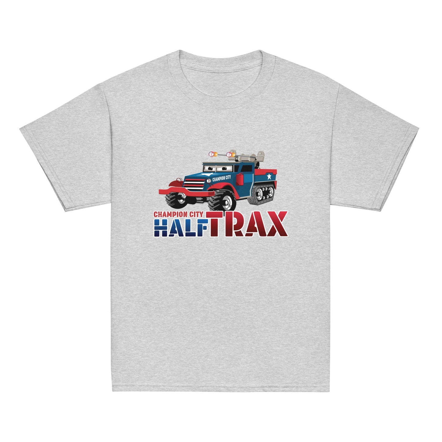 Classic | Youth T Shirt | Half Trax Baseball | Mascot Logo